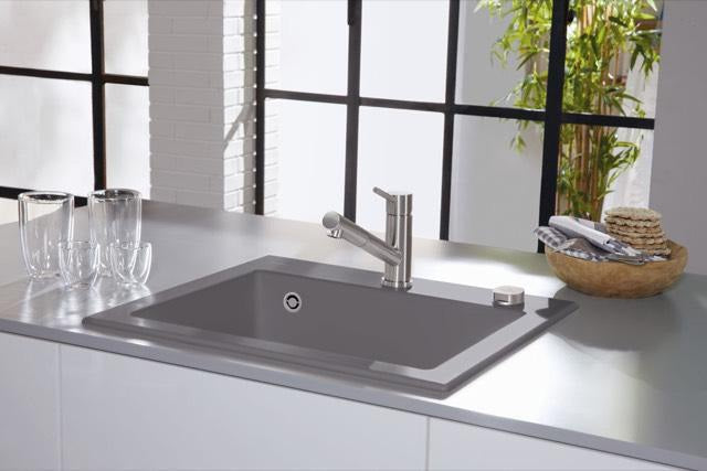 Villeroy & Boch Subway 60 S flat Einbauspüle 565x475mm Keramik Ebony CeramicPlus