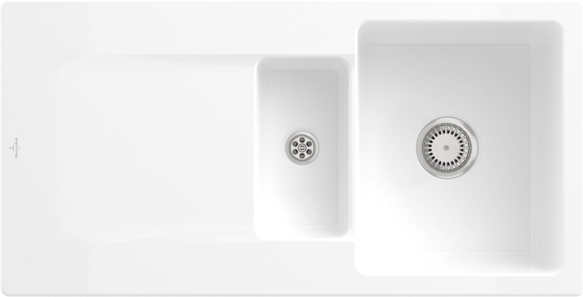 Villeroy & Boch Einbauspüle Siluet 60 R 333701R1 Weiß Alpin CeramicPlus Rechteckig 1000 mm