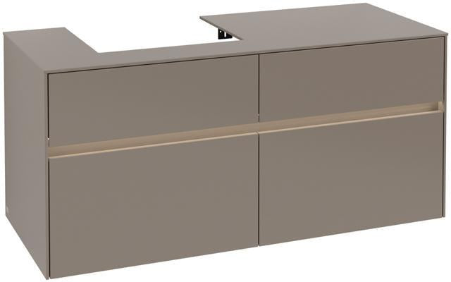 Villeroy & Boch Collaro Waschtischunterschrank 1200 mm mit LED-Beleuchtung und 4 Auszügen – White Wood
