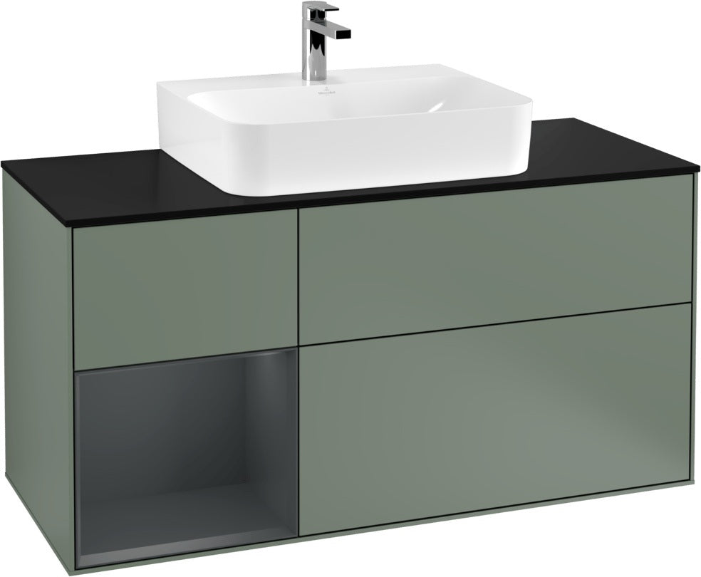 Villeroy & Boch Finion Waschbeckenunterschrank 1200 mm Glossy White mit Beleuchtung