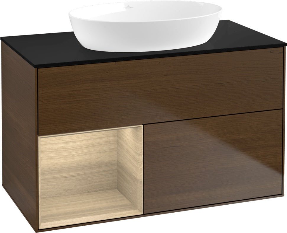 Villeroy & Boch Finion Waschtischunterschrank 1000 mm Glossy White Lacquer mit Beleuchtung