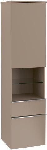 Villeroy & Boch Venticello Hochschrank 404 mm Glossy White – 1 Tür, 2 Auszüge, links