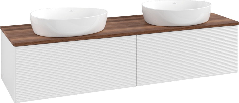Villeroy & Boch Antao Waschtischunterschrank 1600 mm Glossy White Lacquer mit LED-Beleuchtung