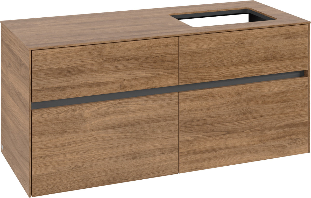 Villeroy & Boch Waschtischunterschrank Collaro C11400 1200 mm Kansas Oak mit 4 Auszügen