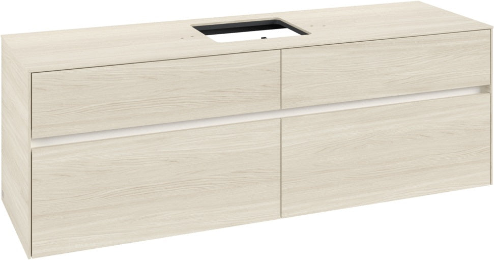Villeroy & Boch Waschtischunterschrank Collaro C13400 1600 mm White Oak mit 4 Auszügen und SoftClosing