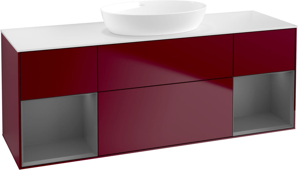 Villeroy & Boch Finion Waschtischunterschrank GD01GF 1600 mm Glossy White Lacquer mit Beleuchtung