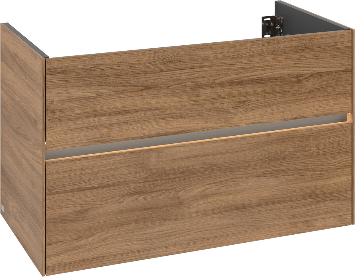 Villeroy & Boch Waschbeckenunterschrank Collaro C13900 in White Oak – 996 mm, 2 Auszüge, SoftClosing