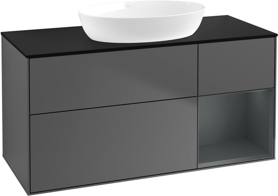 Villeroy & Boch Finion Waschtischunterschrank FA72GFGF 1200 mm Glossy White Lacquer mit LED-Beleuchtung