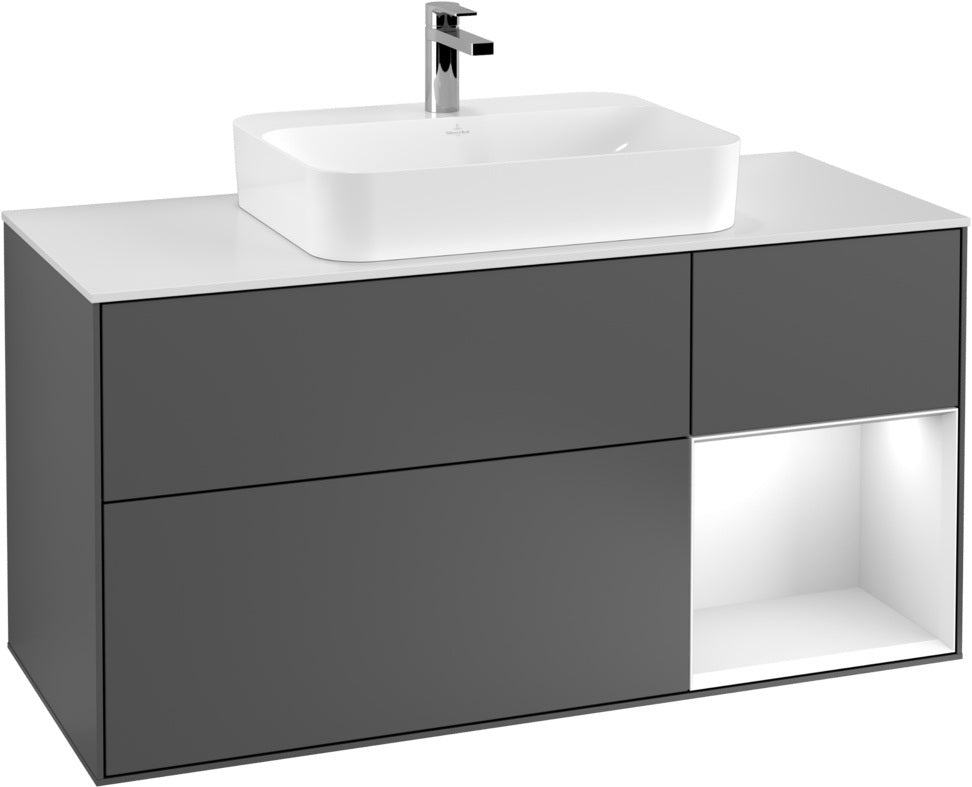 Villeroy & Boch Waschtischunterschrank Finion F421G 1200 mm Glossy White Lacquer