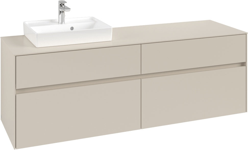 Villeroy & Boch Waschtischunterschrank Collaro C07800 1600 mm Cashmere Grey mit 4 Auszügen