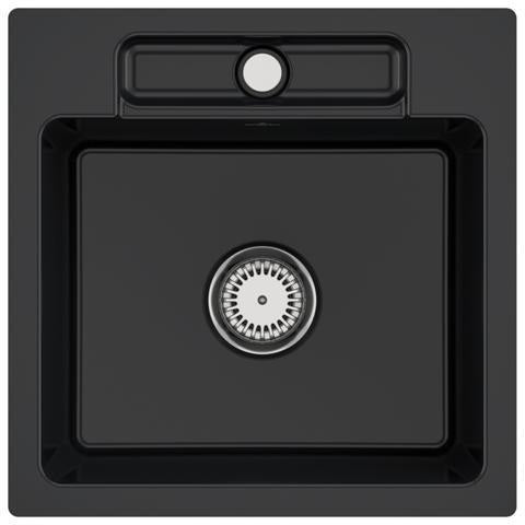 Villeroy & Boch Siluet 50 S flat Einbauspüle 470x470mm TitanCeram Ebony CeramicPlus