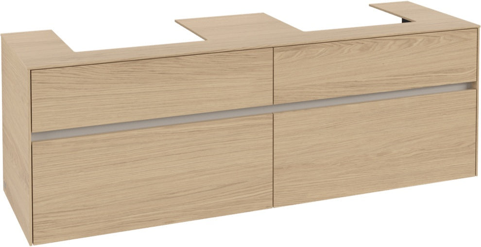 Villeroy & Boch Waschtischunterschrank Collaro C021 Nordic Oak 1600 mm mit 4 Auszügen