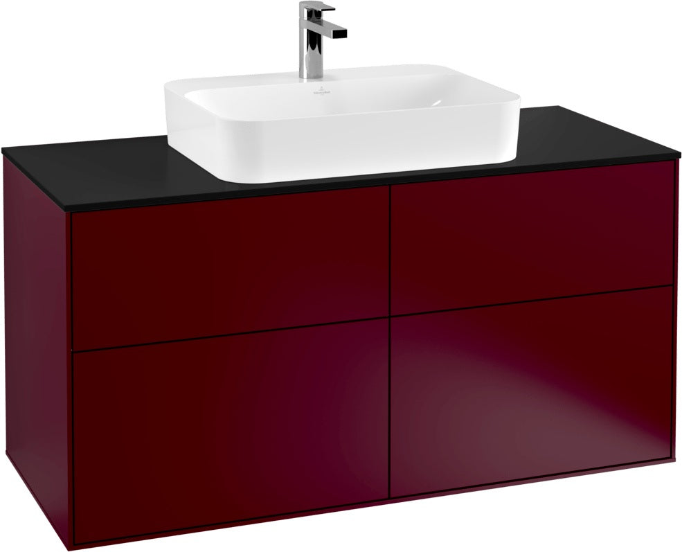 Villeroy & Boch Finion Waschtischunterschrank 1200 mm Glossy White Lacquer mit LED-Beleuchtung