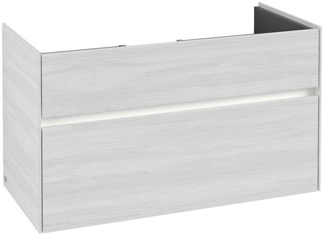 Villeroy & Boch Collaro Waschtischunterschrank 954 mm Weiß mit LED-Beleuchtung und 2 Auszügen