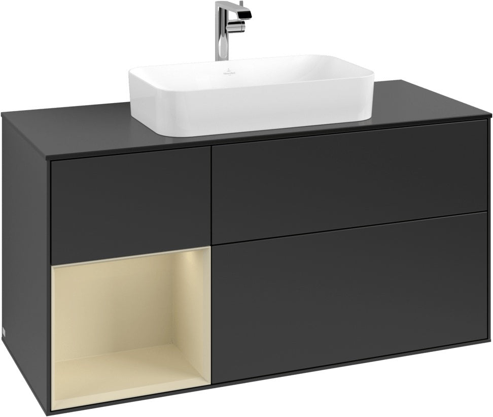 Villeroy & Boch Finion Waschtischunterschrank 1200 mm Glossy White Lacquer mit LED-Beleuchtung