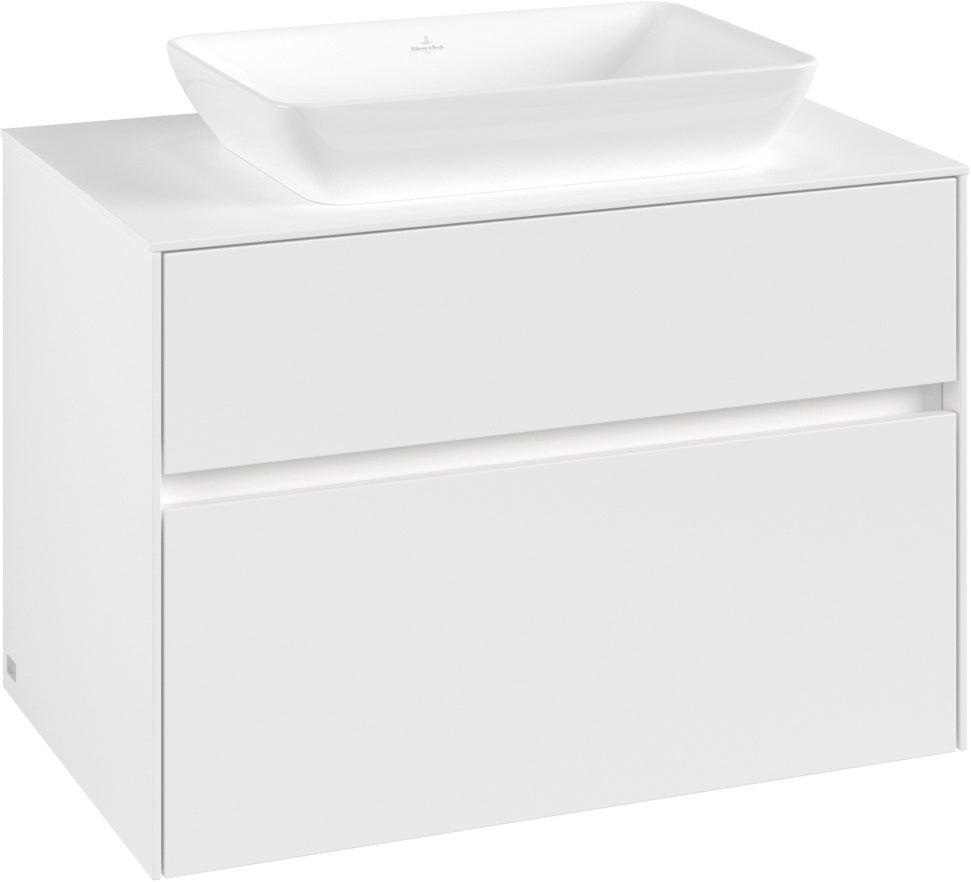 Villeroy & Boch Waschtischunterschrank Collaro C108 B0 800 mm White Matt mit LED-Beleuchtung