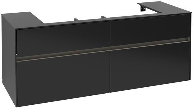 Villeroy & Boch Collaro Waschtischunterschrank 1400 mm mit LED-Beleuchtung, Truffle Grey