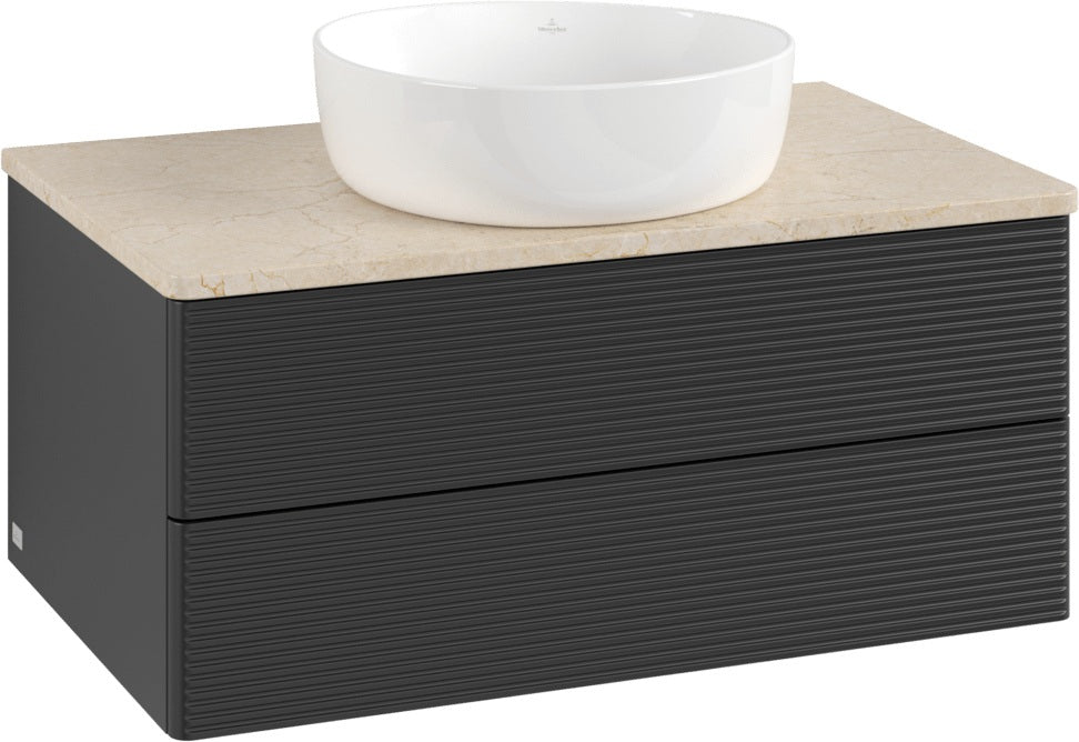 Villeroy & Boch Waschtischunterschrank Antao K19113 800 mm Anthracite Matt – 2 Auszüge, Push-to-open