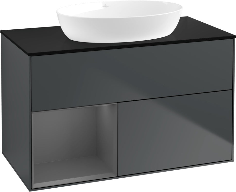 Villeroy & Boch Finion Waschtischunterschrank 1000 mm Glossy White Lacquer mit Beleuchtung