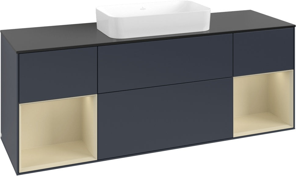Villeroy & Boch Finion Waschbeckenunterschrank 1600 mm Glossy White Lacquer mit Beleuchtung