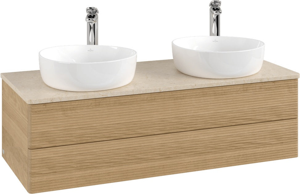 Villeroy & Boch Antao Waschtischunterschrank 1200 mm, 2 Auszüge, Push-Open, Stone Grey Matt