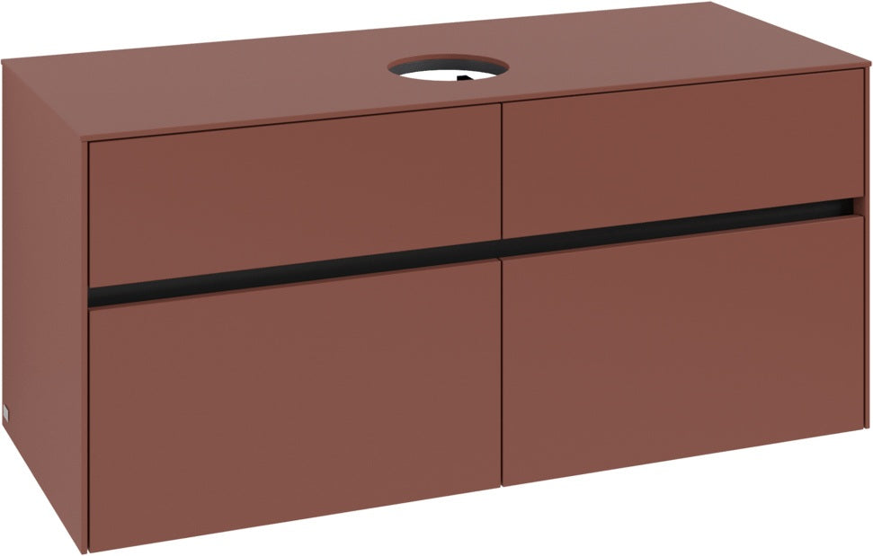Villeroy & Boch Waschtischunterschrank Collaro C041 B0 1200 mm White Oak mit Beleuchtung