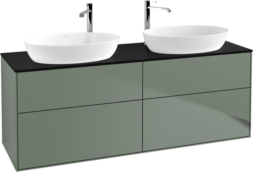 Villeroy & Boch Finion Waschbeckenunterschrank 1600 mm Glossy White Lacquer mit Beleuchtung
