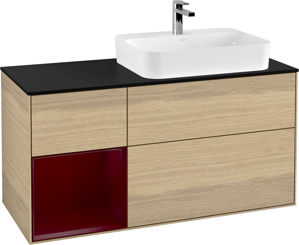 Villeroy & Boch Finion Waschbeckenunterschrank 1200 mm Glossy White Lacquer mit Beleuchtung