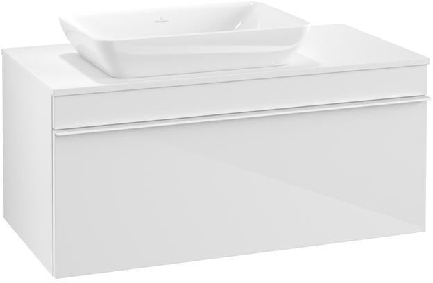 Villeroy & Boch Venticello Waschtischunterschrank Glossy White 957 mm, Auszug links