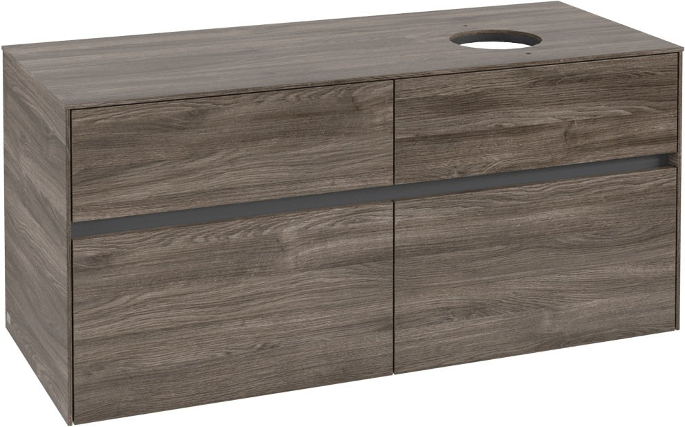 Villeroy & Boch Waschtischunterschrank Collaro C043 1200 mm Stone Oak mit 4 Auszügen