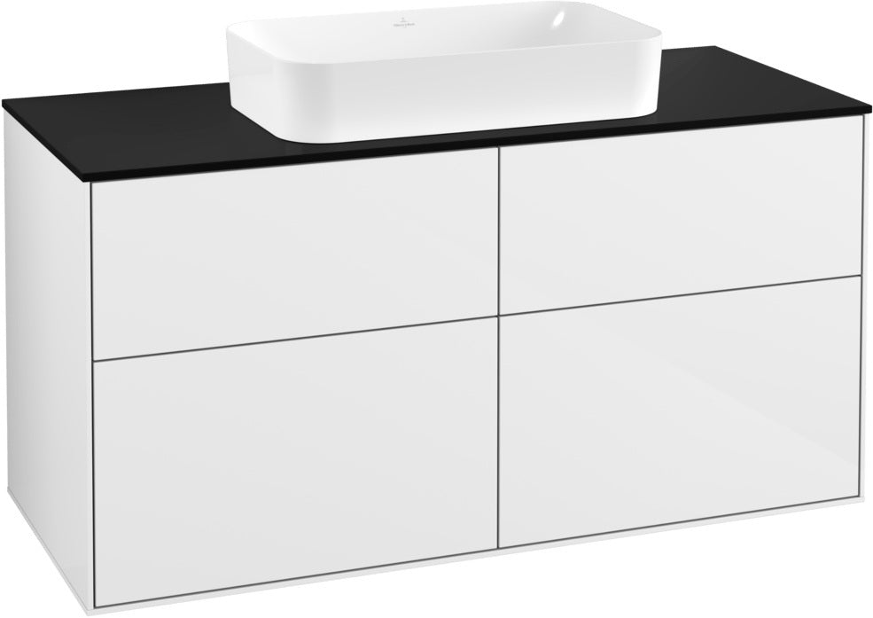 Villeroy & Boch Finion Waschtischunterschrank 1200 mm Glossy White Lacquer – 4 Auszüge, SoftClosing