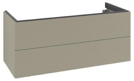 Villeroy & Boch Antao Waschtischunterschrank 1188 mm, Stone Grey Matt Lacquer, 2 Auszüge, wandhängend