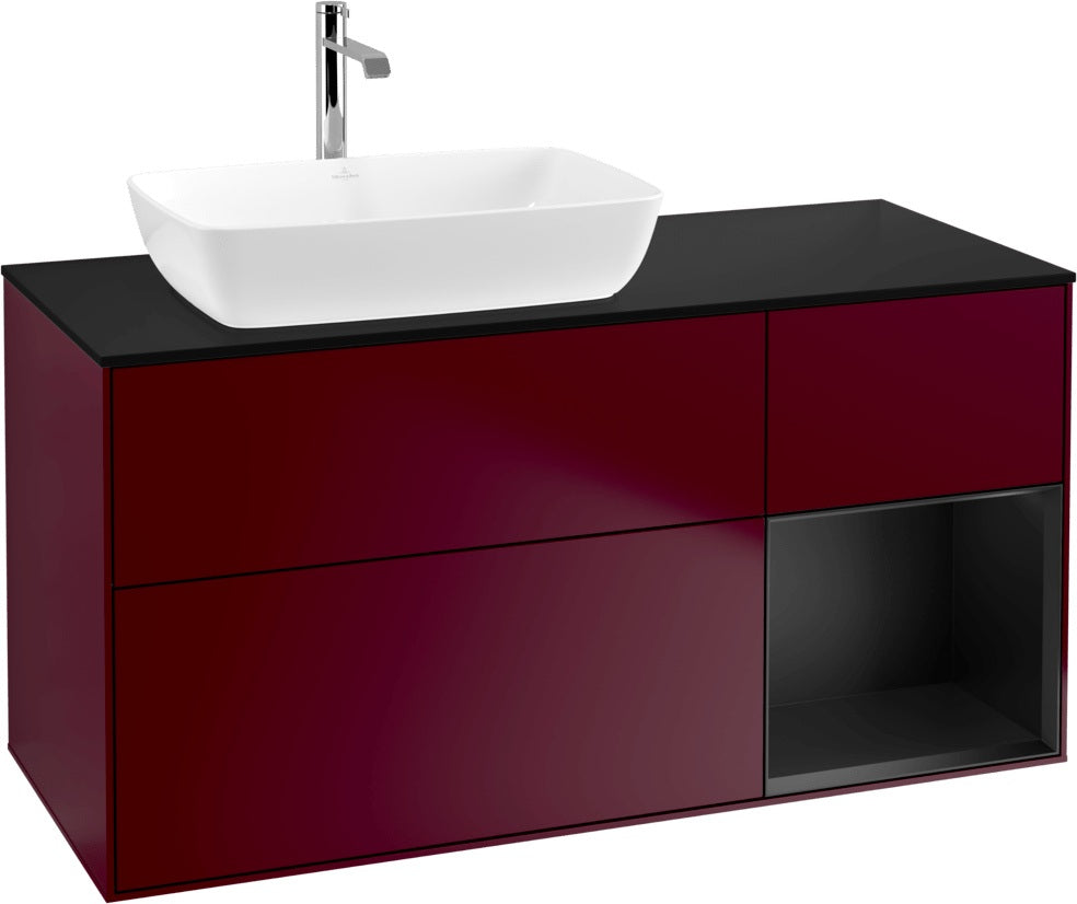 Villeroy & Boch Finion Waschtischunterschrank 1200 mm Glossy White mit Beleuchtung und SoftClosing