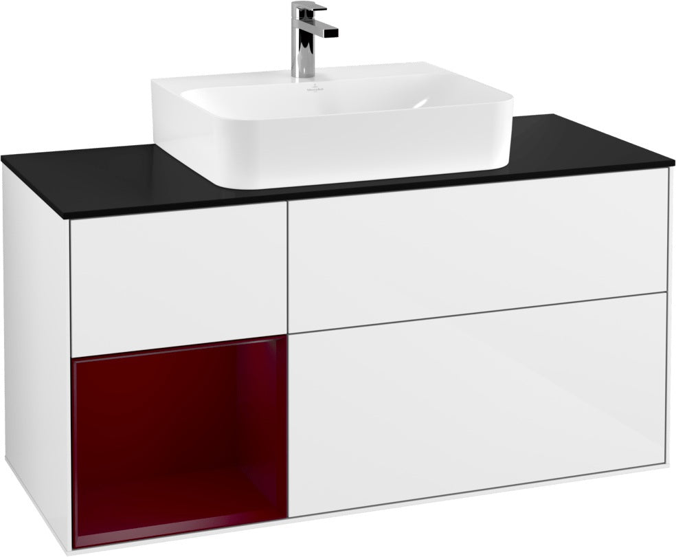 Villeroy & Boch Finion Waschbeckenunterschrank 1200 mm Glossy White mit Beleuchtung