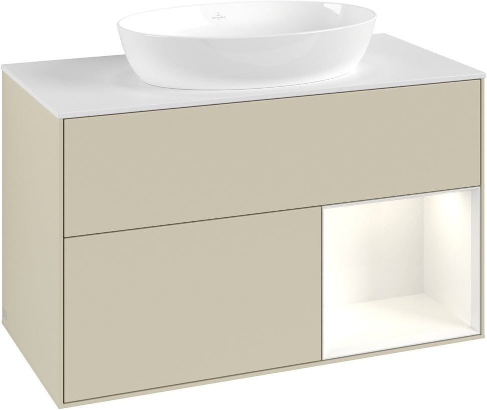 Villeroy & Boch Finion Waschtischunterschrank FA21GFGF 1000 mm Glossy White Lacquer