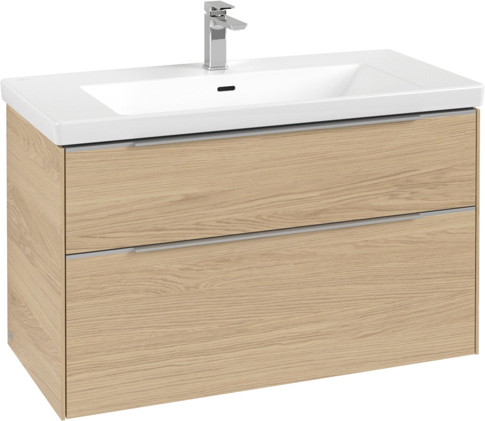 Villeroy & Boch Subway 3.0 Waschtischunterschrank C570L0 Brilliant White mit LED-Beleuchtung und SoftClosing