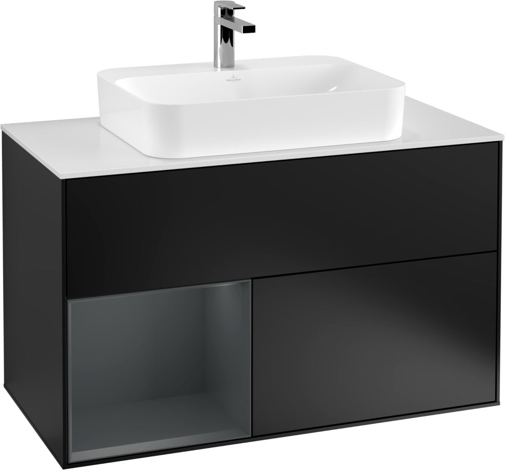 Villeroy & Boch Finion Waschtischunterschrank 1000 mm White Matt Lacquer mit LED-Beleuchtung