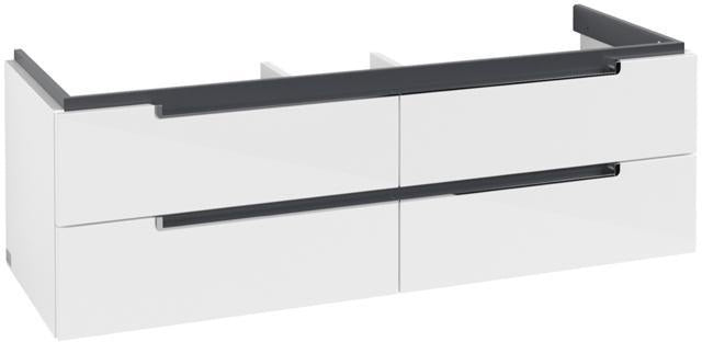 Villeroy & Boch SUBWAY 2.0 Waschtischunterschrank 1287 mm Glossy White mit 4 Auszügen