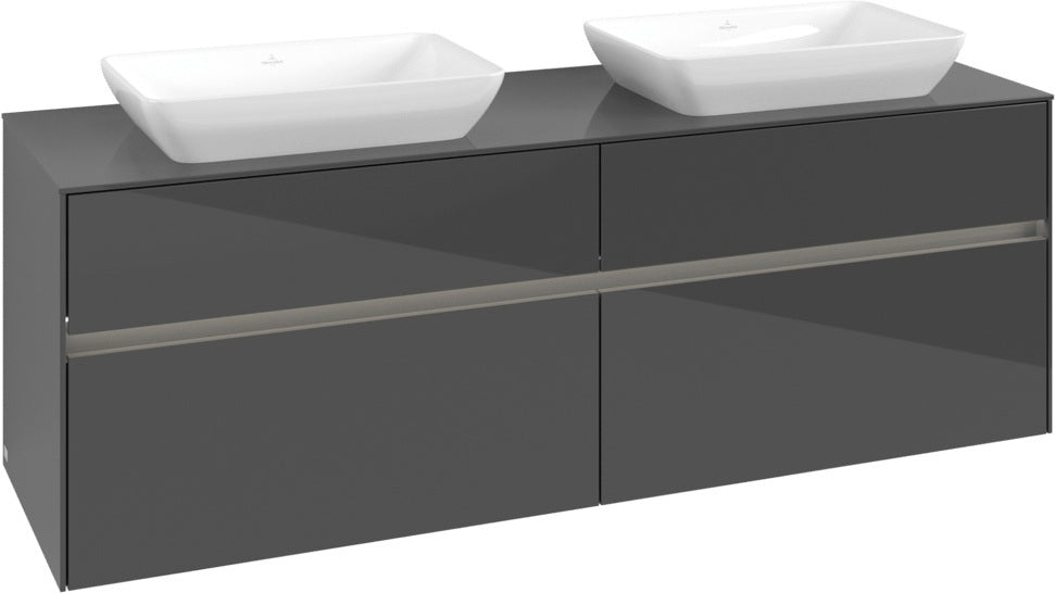 Villeroy & Boch Waschtischunterschrank Collaro C123 B0 1600 mm Glossy White mit LED-Beleuchtung