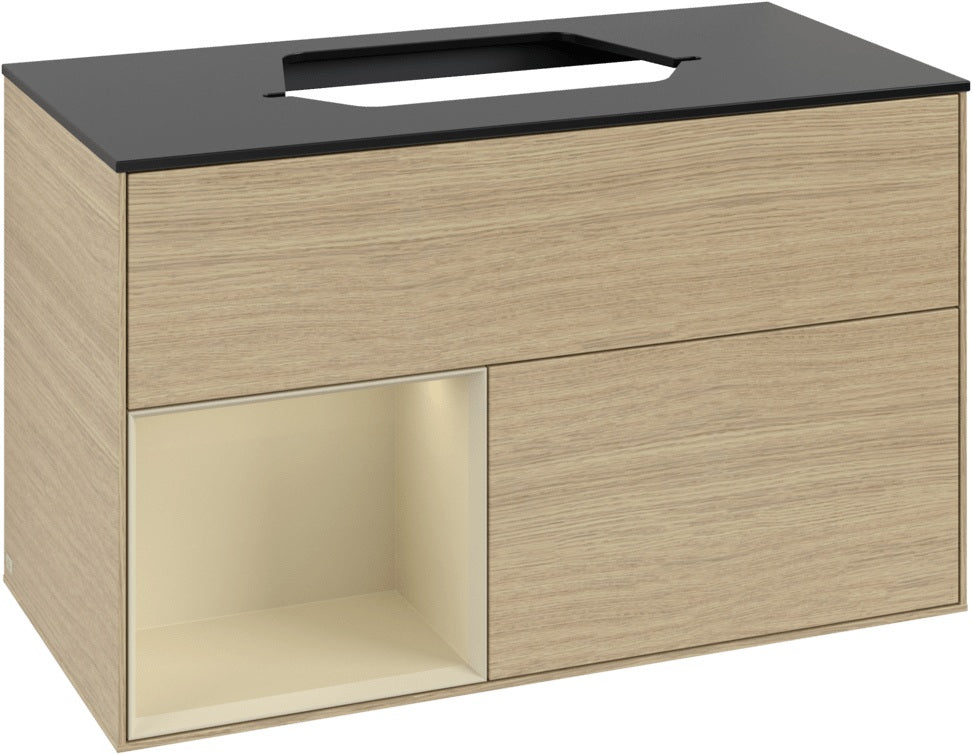 Villeroy & Boch Finion Waschtischunterschrank 1000 mm Glossy White Lacquer mit LED-Beleuchtung