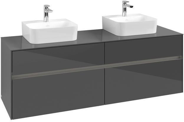 Villeroy & Boch Waschtischunterschrank Collaro C107B0 1600 mm Glossy White mit LED-Beleuchtung