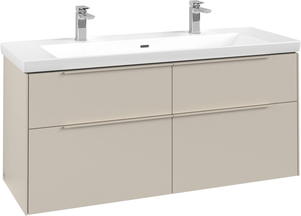 Villeroy & Boch Waschtischunterschrank Subway 3.0 C 602L0, 1272 mm, Brilliant White, mit LED-Beleuchtung