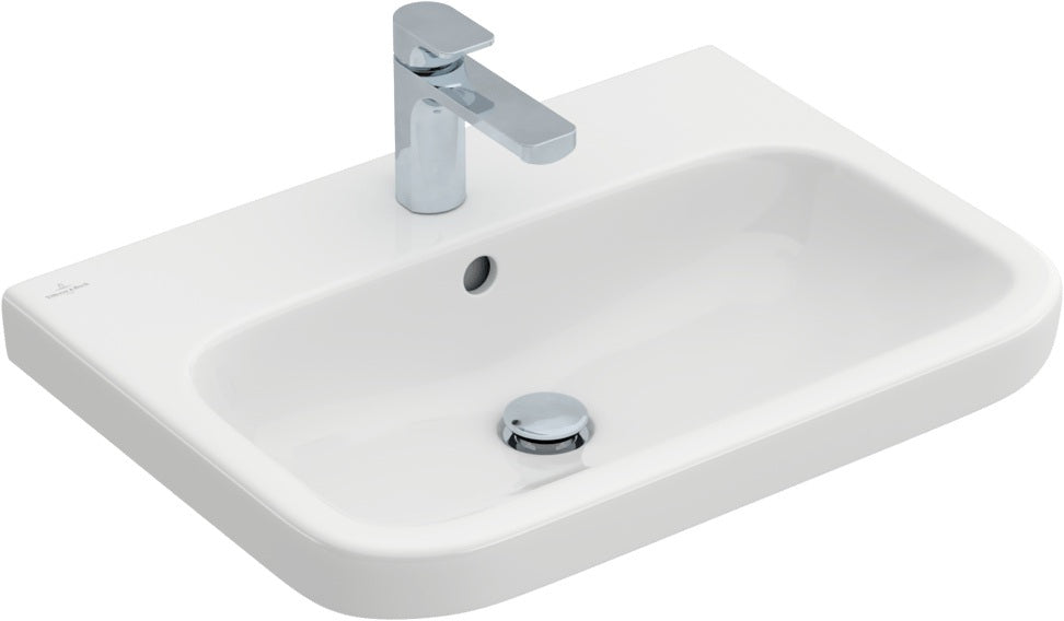 Villeroy & Boch Architectura Wandwaschbecken 650 mm Rechteck Weiß Alpin – Sanitärkeramik mit Überlauf