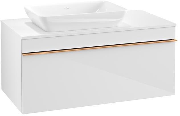 Villeroy & Boch Venticello Waschtischunterschrank Glossy White 957 mm, Auszug links