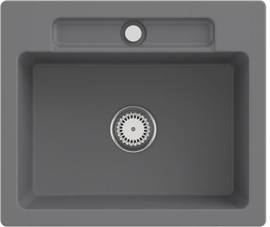 Villeroy & Boch Einbauspüle Siluet 60 S TitanCeram Ebony CeramicPlus 600x510mm