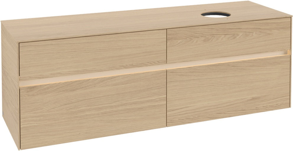 Villeroy & Boch Waschtischunterschrank Collaro C051 B0 1600 mm Glossy White mit LED-Beleuchtung