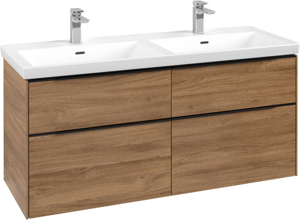 Villeroy & Boch Waschtischunterschrank Subway 3.0 C 568L0 1272 mm Brilliant White mit LED