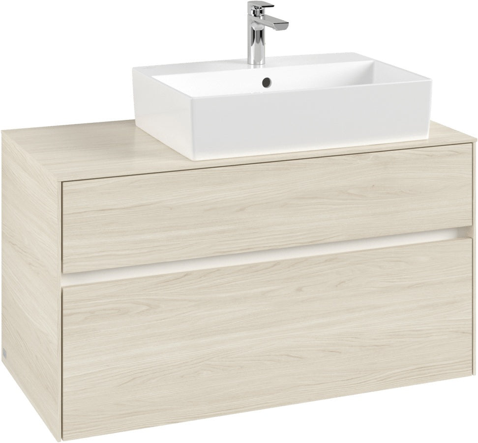 Villeroy & Boch Waschtischunterschrank Collaro C127 B0 1000 mm White Oak mit LED-Beleuchtung