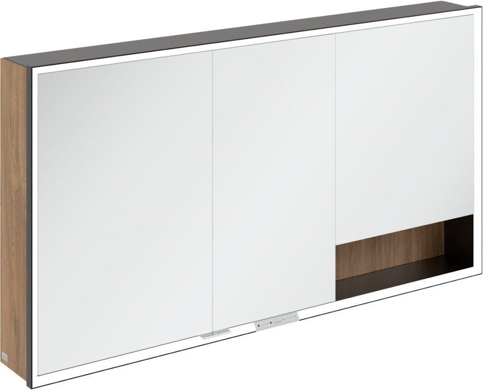 Villeroy & Boch Spiegelschrank My View+ B48110 1000 mm Graphite mit LED-Beleuchtung und SoftClosing
