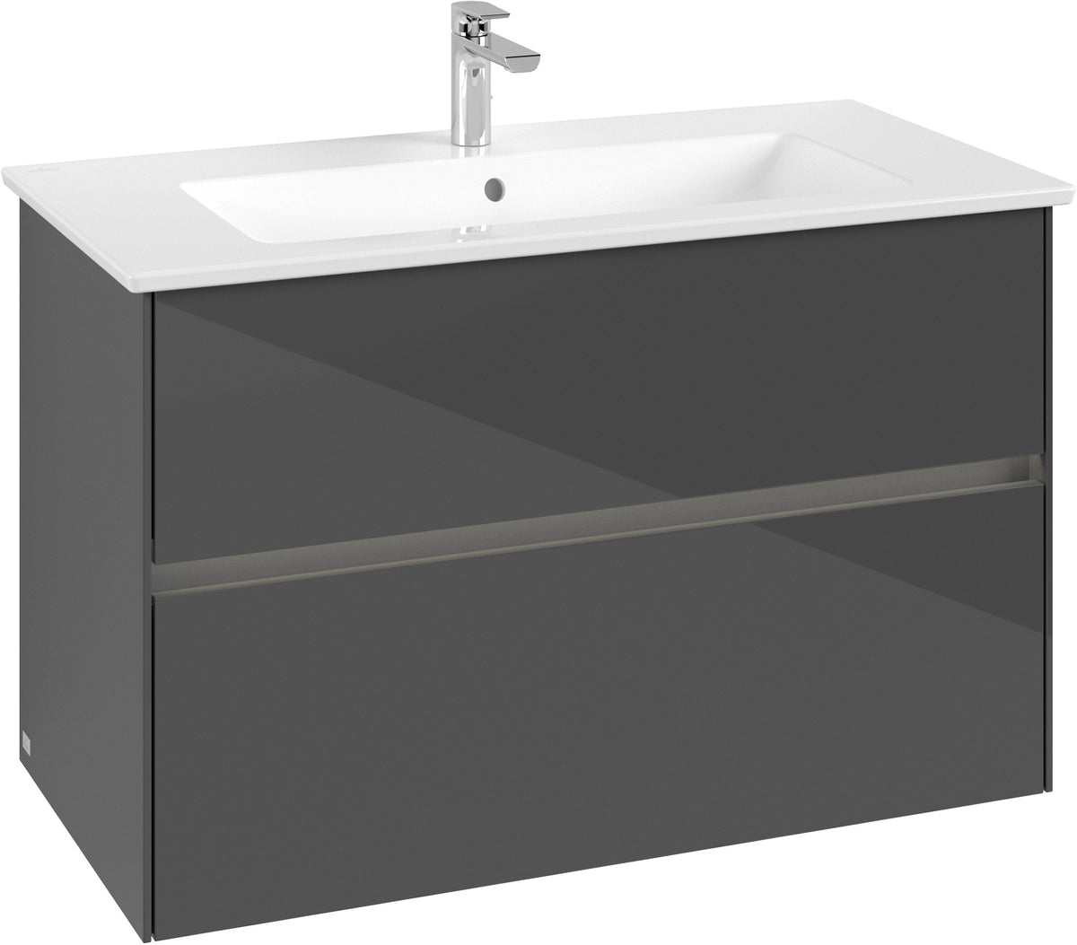 Villeroy & Boch Waschtischunterschrank Collaro C145 B0 Glossy White 961 mm mit LED-Beleuchtung